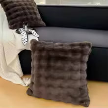 Ein 50*50cm Kissenbezug, einfarbiger Plüsch-Kissenbezug, doppelseitiger Kissenbezug