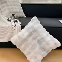 Ein 50*50cm Kissenbezug, einfarbiger Plüsch-Kissenbezug, doppelseitiger Kissenbezug